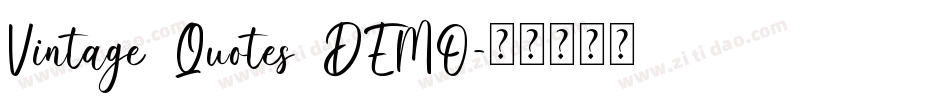 Vintage Quotes DEMO字体转换